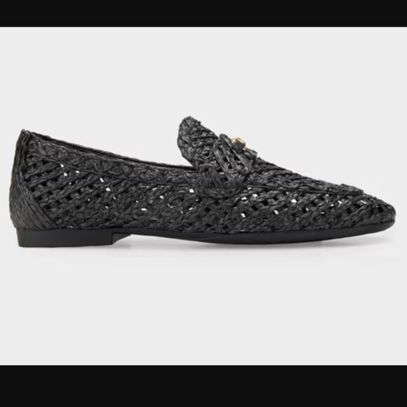 New in Box Aerosoles Hour Raffia Loafer in Black with Size 5 - Picture 1 of 13